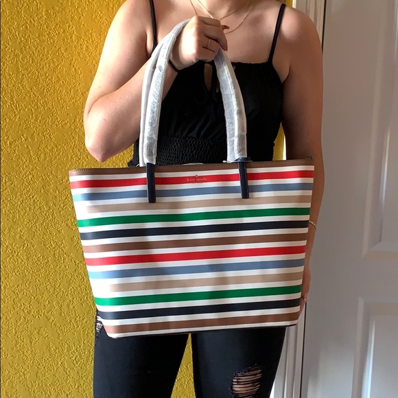 NWT kate spade Tanya Stripe Tote